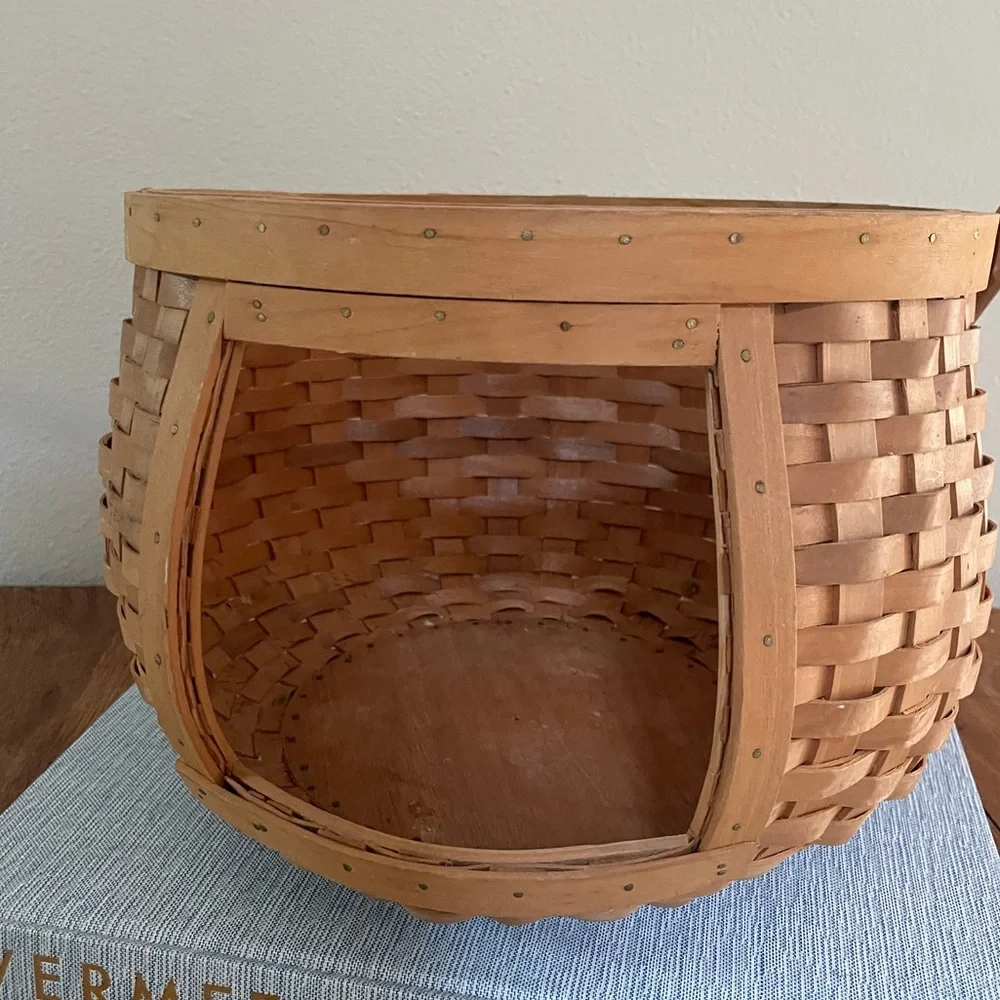 Vintage Better Home & Garden Bean Pot/Crockpot Carrying Basket –Viewing Basket